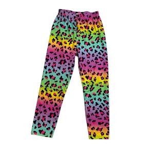 Colorful Leopard Print Legging Pajama Bottoms
